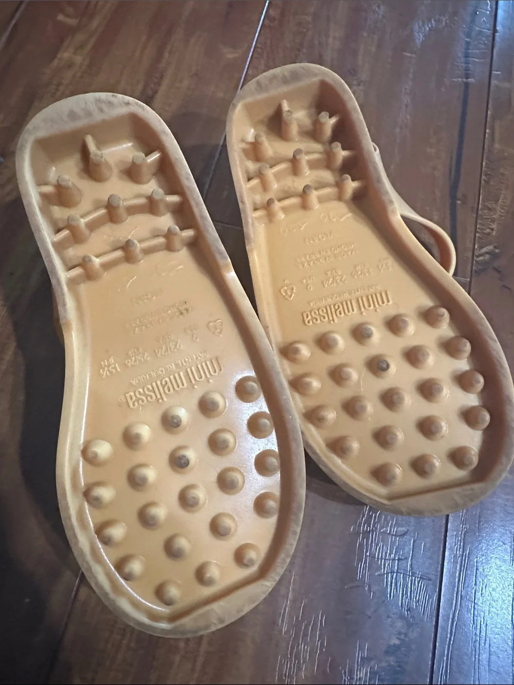 Mini Melissa Possession jelly sandals US 9 Matte Caramel